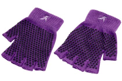 Grippy Yoga Gloves (Colors: Purple)
