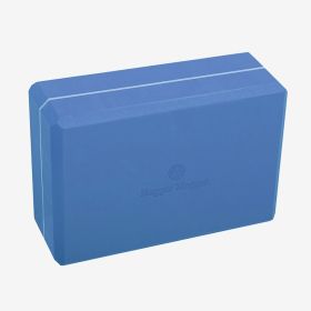 Hugger Mugger 3 in. Foam Yoga Block (Color: Blue)
