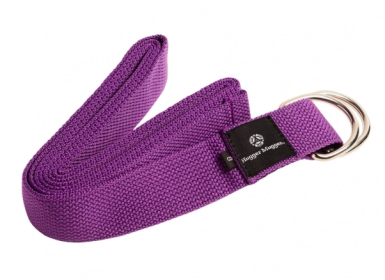 Hugger Mugger Cotton D-Ring 6 ft. Yoga Strap (Color: Purple)