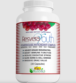 RESVERAYOUTH + Superfruit Antioxidant by 4 Organics (Count: 30 Count)