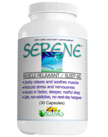 SERENE by 4 Organics - Muscle Relaxant and Sleep Aid (Count: 30 Count)