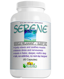 SERENE by 4 Organics - Muscle Relaxant and Sleep Aid (Count: 60 Count)